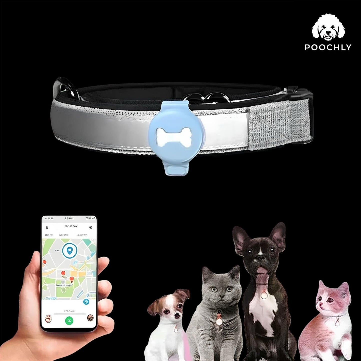 Poochly PetTrack™ – Traceur GPS intelligent pour animaux