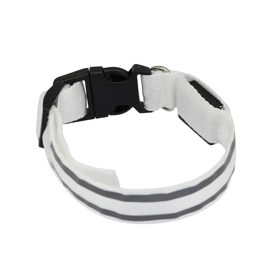 Poochly Glow™ בלבן – קולר לד לכלב